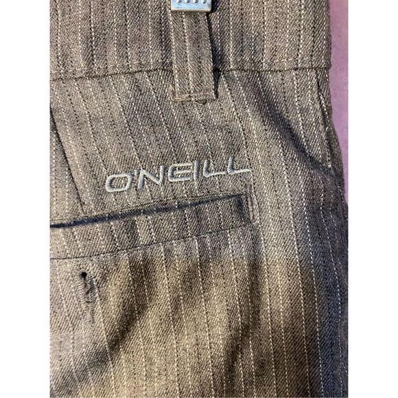 O’Neill Mens Skater Gray Pinstripe Flat Front Chino Shorts Size 30 - Picture 5 of 6